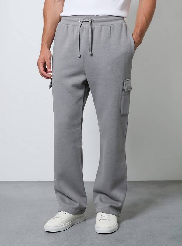 BURTON Light Grey Straight Fit Cargo Jogger S
